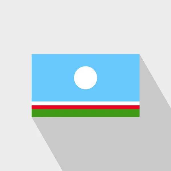 萨哈共和国国旗长影设计向量 — 图库矢量图片