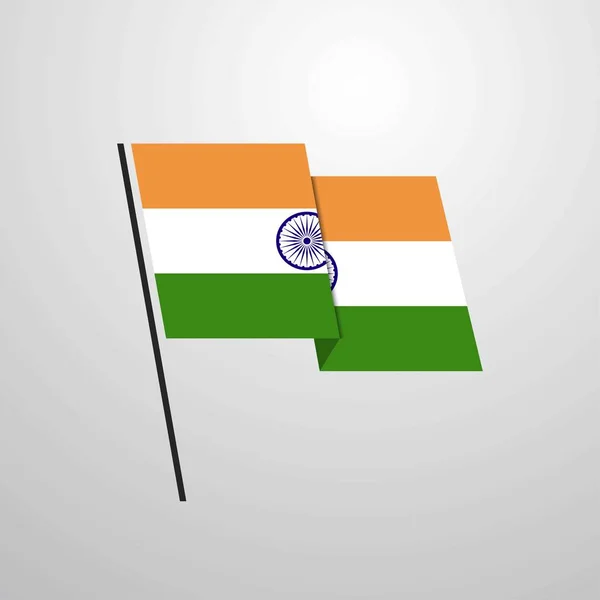 Векторная Иллюстрация Флага Индии — стоковый вектор