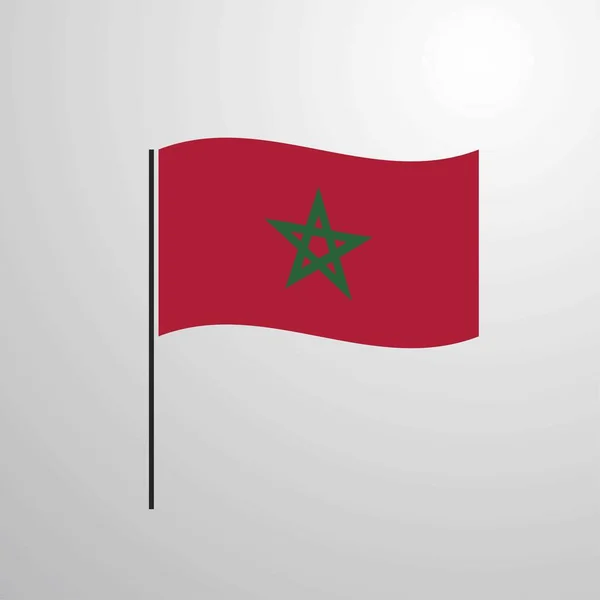 Morocco Waving Flag Vector Illustration — Stock Vector