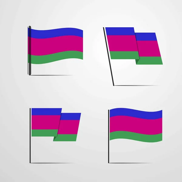 Kuban Povos República Bandeira Ícone Vetor Ilustração — Vetor de Stock