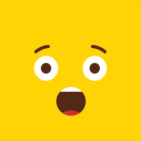Vetor Design Ícone Emoji Chocado — Vetor de Stock