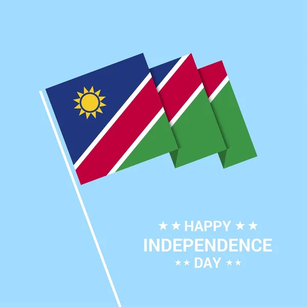 Namibia Giorno Dell Indipendenza Disegno Tipografico Con Vettore Bandiera — Vettoriale Stock