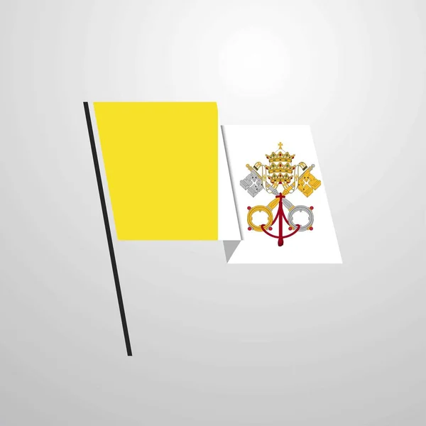 Vaticaanstad Vaticaanstad Vlag Pictogram Vectorillustratie — Stockvector