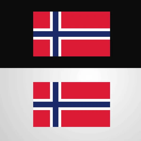 Transzparens Látványtervre Norvégia Lobogója — Stock Vector