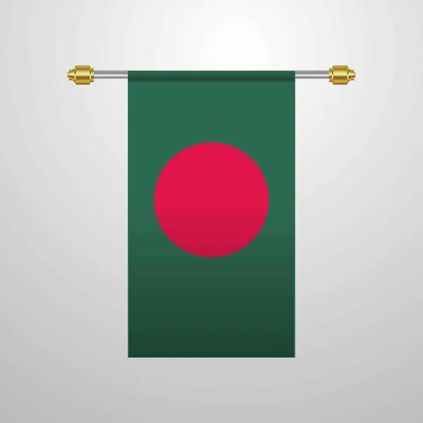 Bangladesh Hanging Flag Vector Illustration — Stock Vector