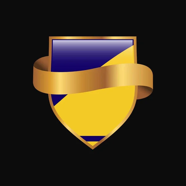 Bandera Tokelau Vector Diseño Insignia Oro — Vector de stock