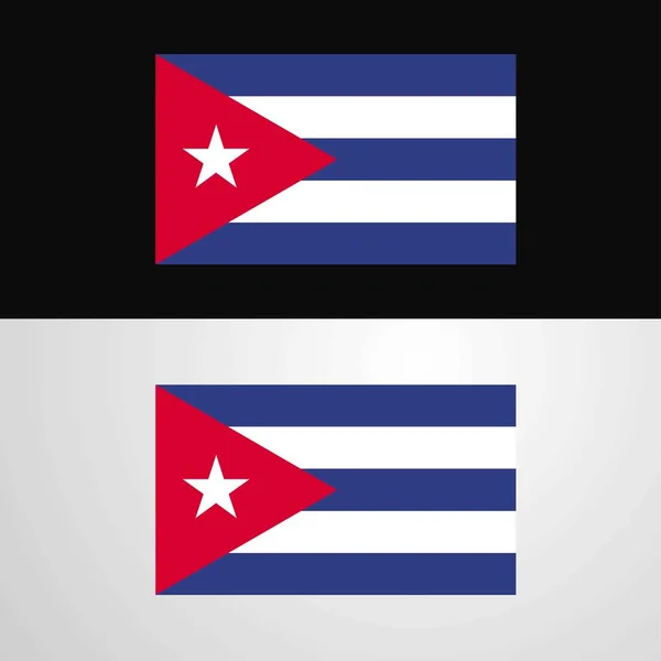 キューバの旗のバナー デザイン — ストックベクタ