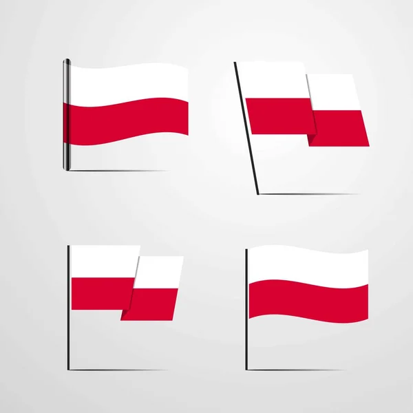 Εικονογράφηση Διάνυσμα Εικονίδιο Σημαία Πολωνίας — Διανυσματικό Αρχείο