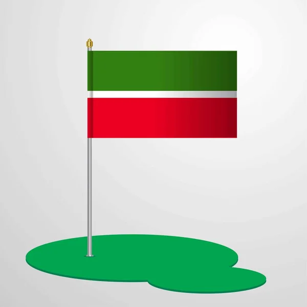 Tatarstan Flag Pole Vector Illustration — Stock Vector