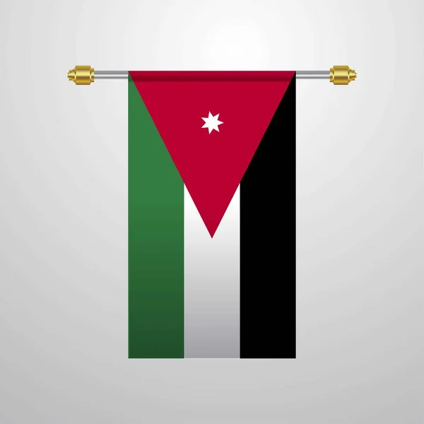Jordánsko Visí Vlajka Vektorové Ilustrace — Stockový vektor
