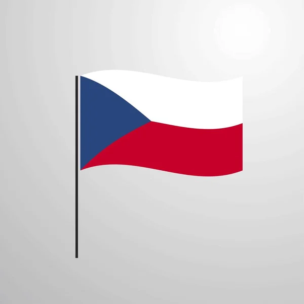 República Checa Acenando Bandeira — Vetor de Stock