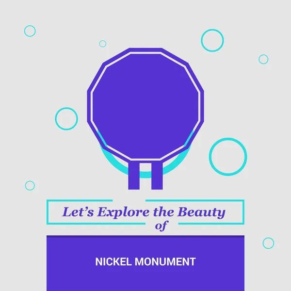 Explorons Beauté Monument Nickel Sudbury Ontario National Landmarks — Image vectorielle