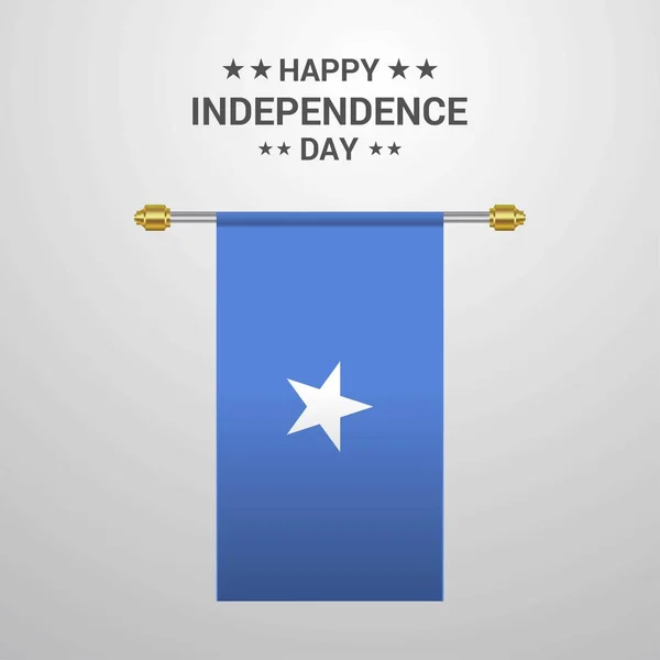 Somalia Día Independencia Colgando Fondo Bandera — Archivo Imágenes Vectoriales