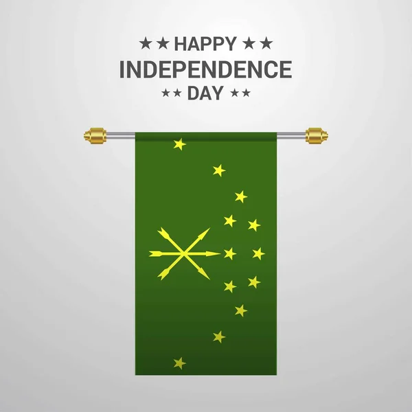 Dzień Niepodległości Adygeja Wisi Flaga Tło — Wektor stockowy