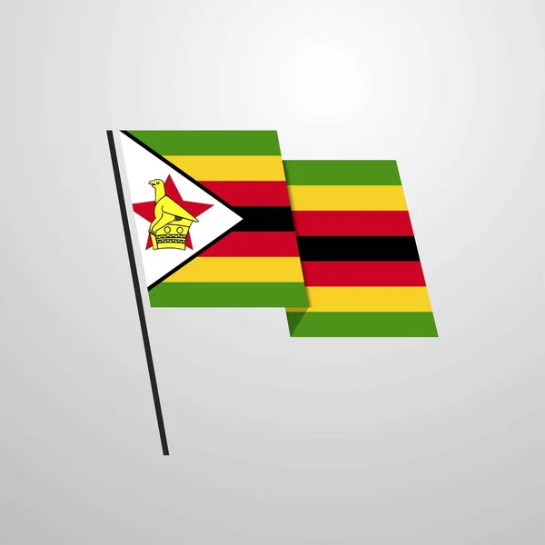 Прапор Зімбабве Значок Векторні Ілюстрації — стоковий вектор