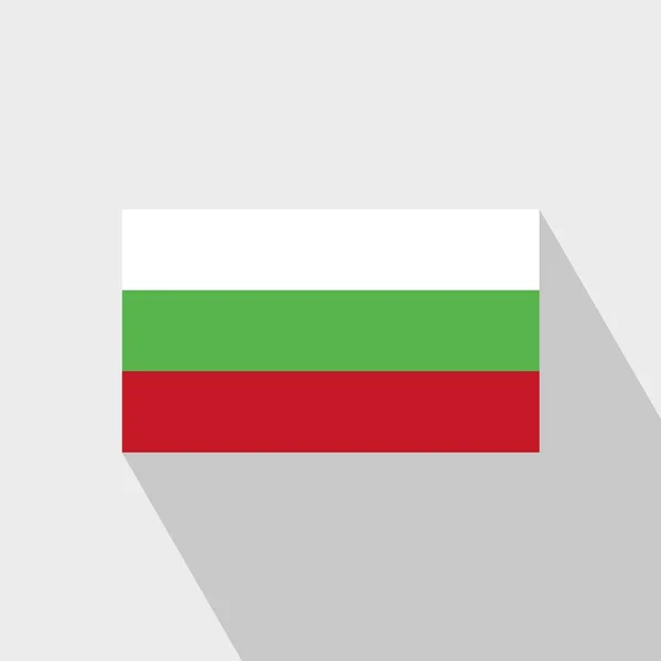 Bulgaria Bandera Long Shadow Vector Diseño — Archivo Imágenes Vectoriales
