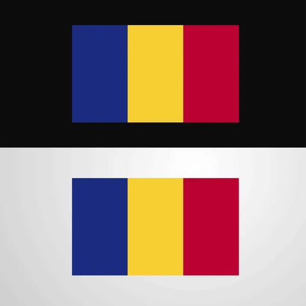 Flaga Rumunii Projekt Transparent — Wektor stockowy