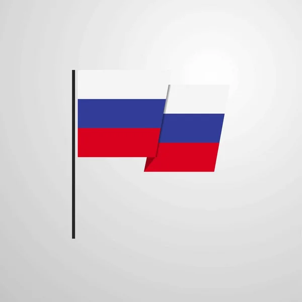 Russie Agitant Vecteur Conception Drapeau — Image vectorielle