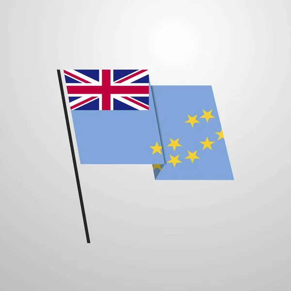 Icono Bandera Tuvalu Ilustración Vectorial — Vector de stock