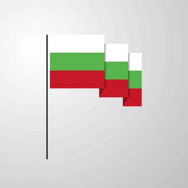 Bulgaria Ondeando Bandera Fondo Creativo — Archivo Imágenes Vectoriales