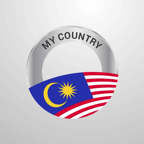 Знак Мой Флаг Малайзии — стоковый вектор