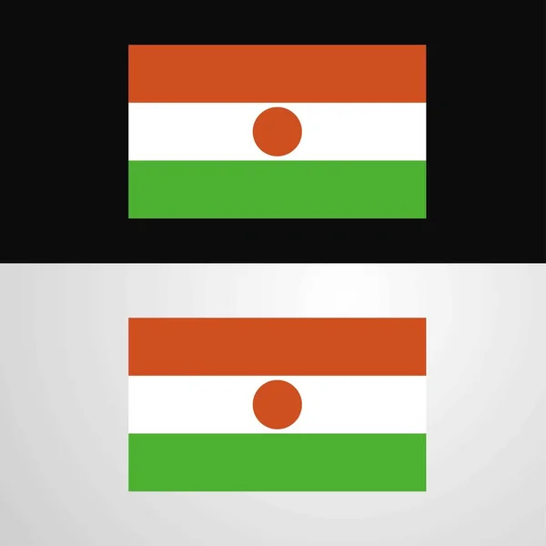 Niger Flag Sztandar Projekt — Wektor stockowy
