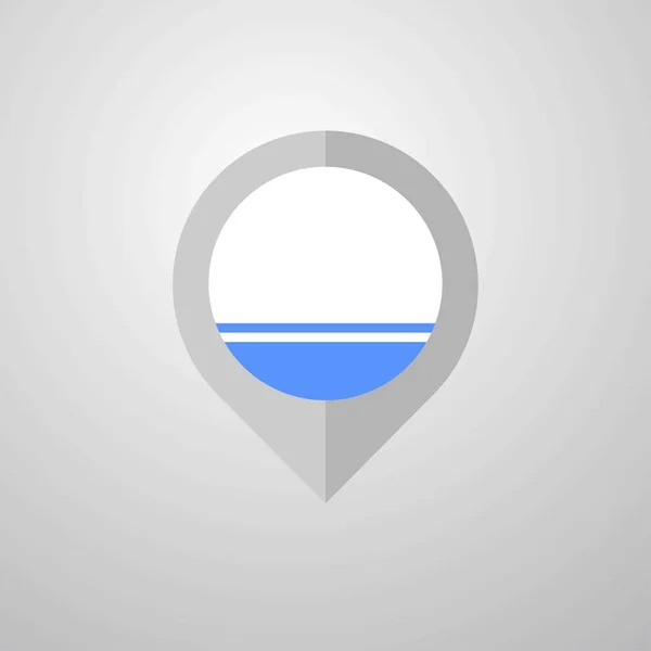 アルタイ共和国旗のデザインのベクトルを持つマップ ナビゲーション ポインター — ストックベクタ