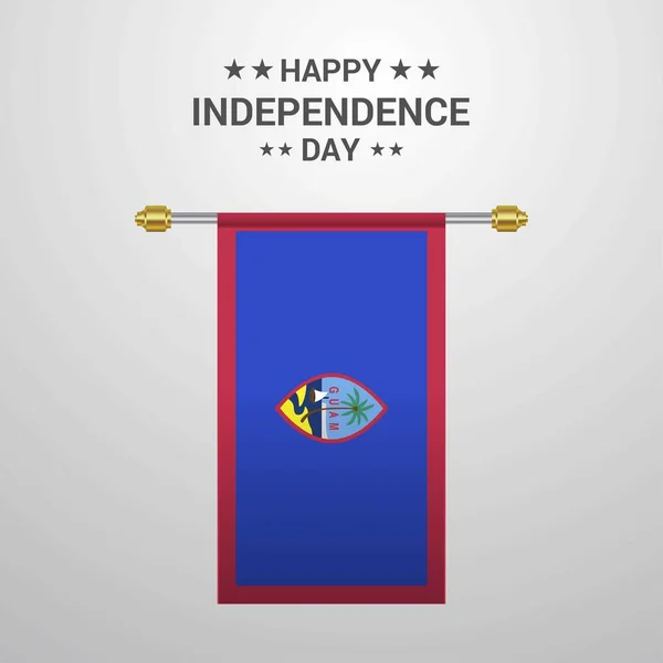 Guam Bağımsızlık Günü Bayrak Sallama Arkaplanı — Stok Vektör