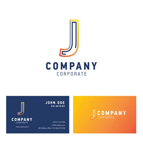 Företaget Logotypdesign Med Visitkort Vektor — Stock vektor