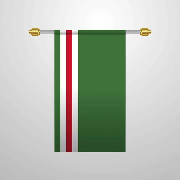 Чеченська Республіка Lchkeria Висить Прапор — стоковий вектор