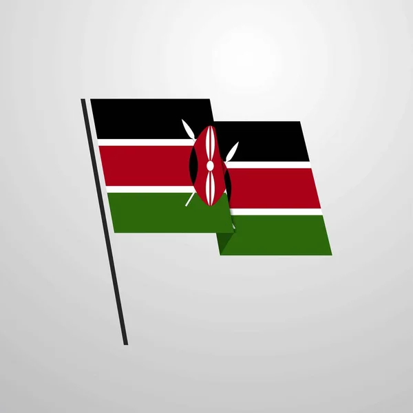 Illustration Vectorielle Drapeau Kenya — Image vectorielle