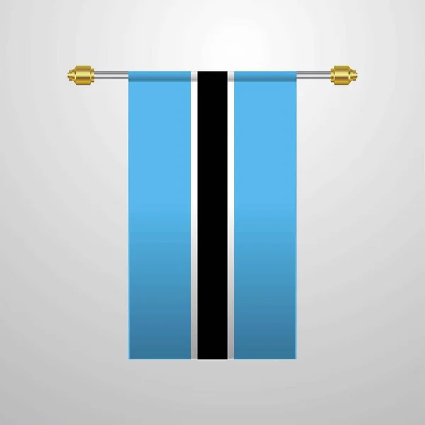 Botswana Hanging Flag Vector Illustration — Stock Vector