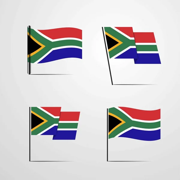 南アフリカ共和国旗アイコン ベクトル図 — ストックベクタ
