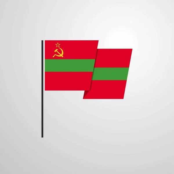 Transnistria Ondeando Vector Diseño Bandera — Archivo Imágenes Vectoriales