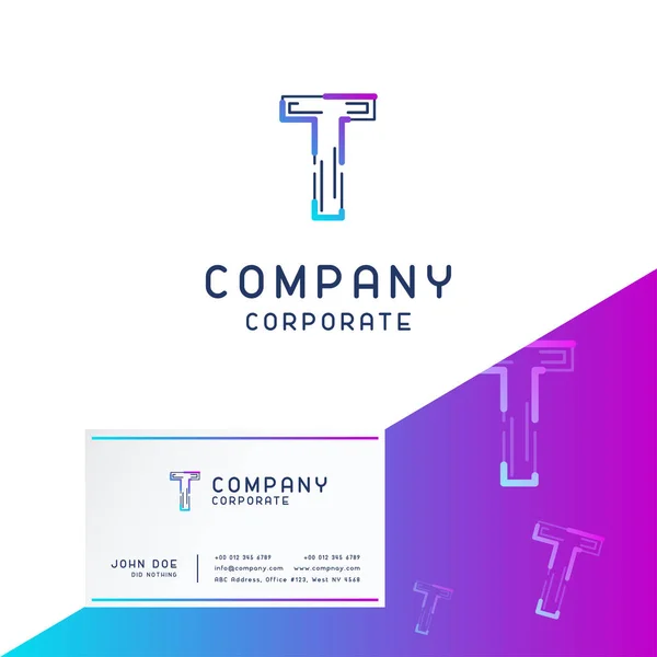 Conception Logo Entreprise Avec Vecteur Carte Visite — Image vectorielle