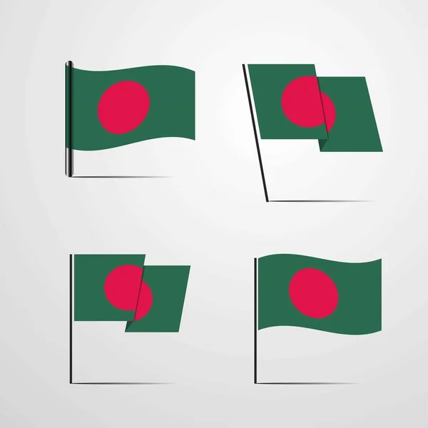 Bangladesh Flagge Symbol Vektor Illustration — Stockvektor