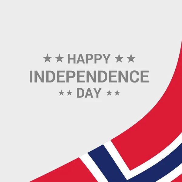 Noruega Día Independencia Tipografía Diseño Vector Ilustración — Vector de stock