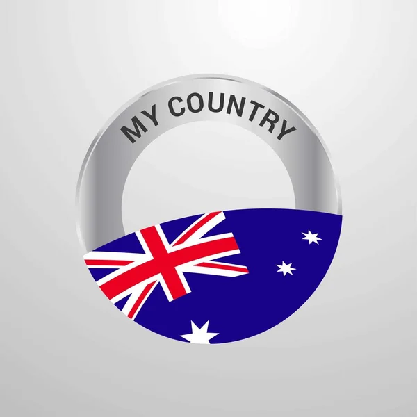 Meine Landesflagge Australia Abzeichen — Stockvektor