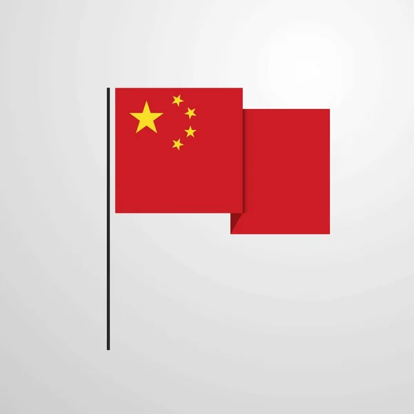 Вектор Дизайна Флага Китая — стоковый вектор