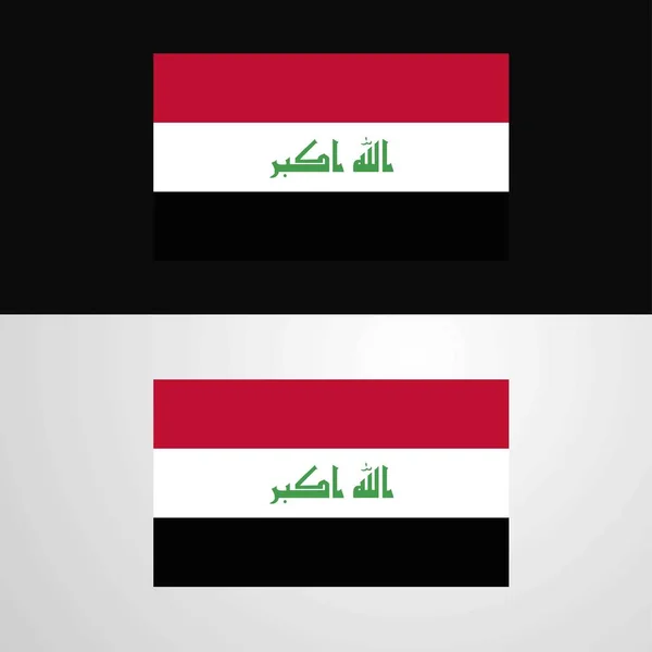 Iraq Bandiera Design — Vettoriale Stock