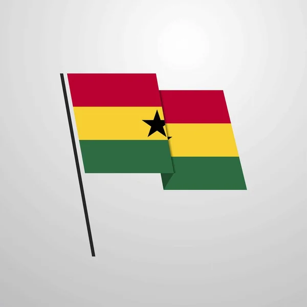 ガーナ国旗アイコン ベクトル図 — ストックベクタ