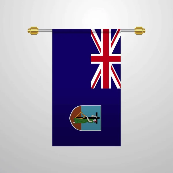 Bandera Colgante Montserrat Ilustración Vectorial — Vector de stock