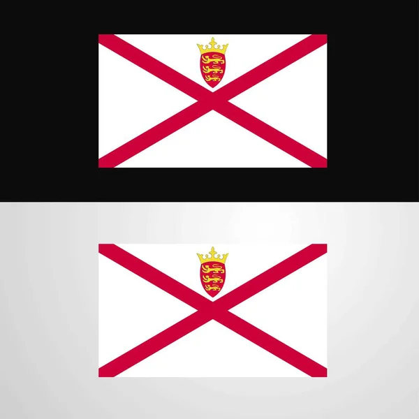 Banner Mit Jersey Flagge — Stockvektor