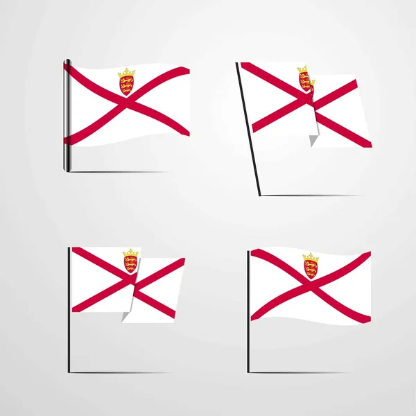 Jersey Flaga Ikona Ilustracja Wektorowa — Wektor stockowy
