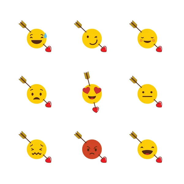 Conjunto Emojis Vetor Projeto — Vetor de Stock