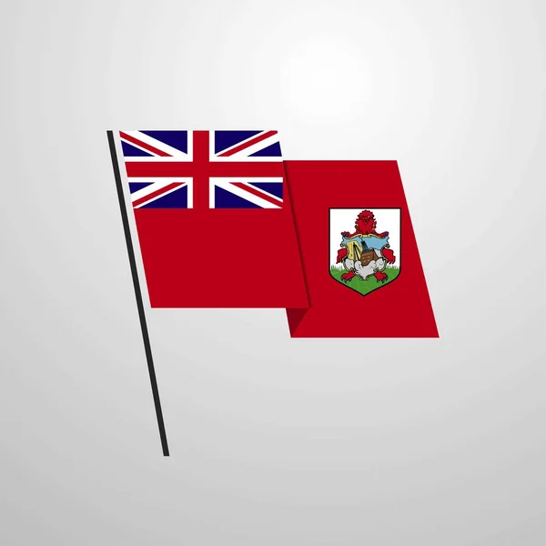 バミューダの旗アイコン ベクトル図 — ストックベクタ