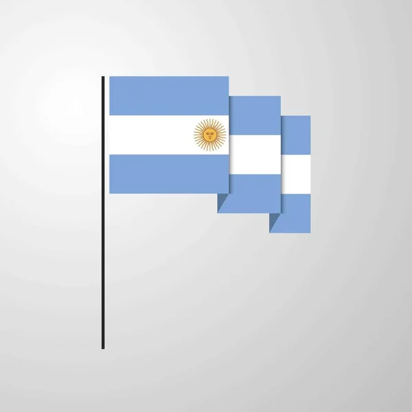 Argentina Ondeando Bandera Fondo Creativo — Archivo Imágenes Vectoriales