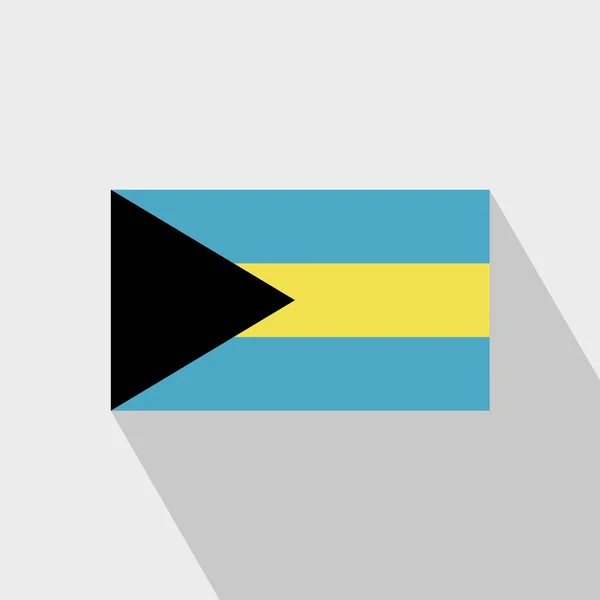 Bandera Bahamas Long Shadow Design Vector — Vector de stock