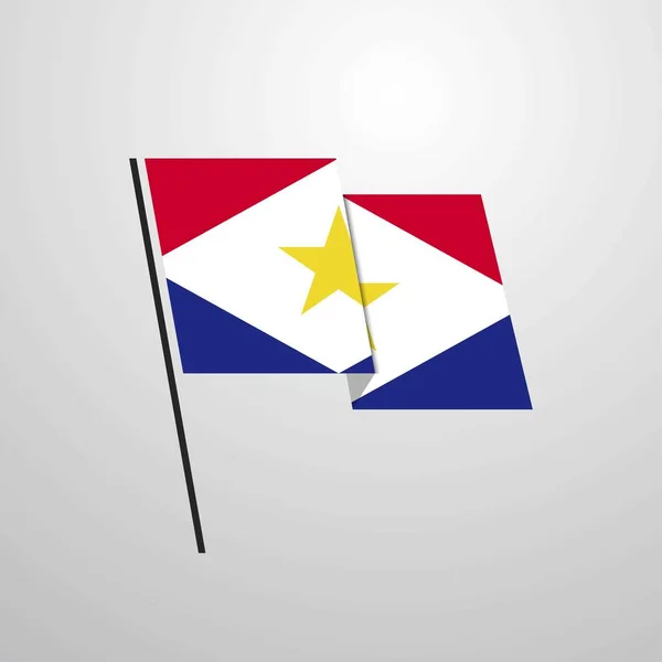 Saba Bandera Icono Vector Ilustración — Vector de stock