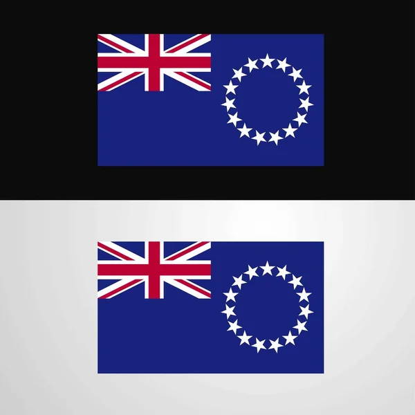 Cook Islands Flagga Banner Design — Stock vektor